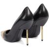 imageFSJ Women Formal Pointed Toe Pumps High Heel Sexy Stilettos Slip On Office Cute Evening Dress Shoes Size 415 USBlack Metal Heel