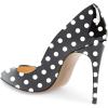 imageFSJ Women Formal Pointed Toe Pumps High Heel Sexy Stilettos Slip On Office Cute Evening Dress Shoes Size 415 USBlack Polka Dots