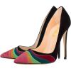 imageFSJ Women Formal Pointed Toe Pumps High Heel Sexy Stilettos Slip On Office Cute Evening Dress Shoes Size 415 USBlack Suede