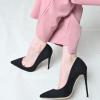 imageFSJ Women Formal Pointed Toe Pumps High Heel Sexy Stilettos Slip On Office Cute Evening Dress Shoes Size 415 USBlacksuede