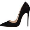 imageFSJ Women Formal Pointed Toe Pumps High Heel Sexy Stilettos Slip On Office Cute Evening Dress Shoes Size 415 USBlacksuede