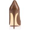 imageFSJ Women Formal Pointed Toe Pumps High Heel Sexy Stilettos Slip On Office Cute Evening Dress Shoes Size 415 USBrown Leather