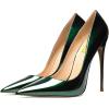 imageFSJ Women Formal Pointed Toe Pumps High Heel Sexy Stilettos Slip On Office Cute Evening Dress Shoes Size 415 USForest Green