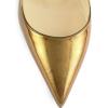 imageFSJ Women Formal Pointed Toe Pumps High Heel Sexy Stilettos Slip On Office Cute Evening Dress Shoes Size 415 USGold Leather