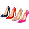 imageFSJ Women Formal Pointed Toe Pumps High Heel Sexy Stilettos Slip On Office Cute Evening Dress Shoes Size 415 USNude