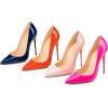imageFSJ Women Formal Pointed Toe Pumps High Heel Sexy Stilettos Slip On Office Cute Evening Dress Shoes Size 415 USOrange
