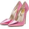 imageFSJ Women Formal Pointed Toe Pumps High Heel Sexy Stilettos Slip On Office Cute Evening Dress Shoes Size 415 USPink 1