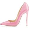 imageFSJ Women Formal Pointed Toe Pumps High Heel Sexy Stilettos Slip On Office Cute Evening Dress Shoes Size 415 USPink