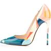 imageFSJ Women Formal Pointed Toe Pumps High Heel Sexy Stilettos Slip On Office Cute Evening Dress Shoes Size 415 USPrinting