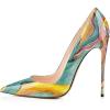 imageFSJ Women Formal Pointed Toe Pumps High Heel Sexy Stilettos Slip On Office Cute Evening Dress Shoes Size 415 USQuicksand