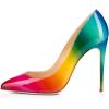 imageFSJ Women Formal Pointed Toe Pumps High Heel Sexy Stilettos Slip On Office Cute Evening Dress Shoes Size 415 USRainbowpatent