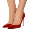 imageFSJ Women Formal Pointed Toe Pumps High Heel Sexy Stilettos Slip On Office Cute Evening Dress Shoes Size 415 USRed