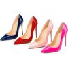 imageFSJ Women Formal Pointed Toe Pumps High Heel Sexy Stilettos Slip On Office Cute Evening Dress Shoes Size 415 USRed