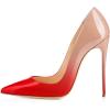 imageFSJ Women Formal Pointed Toe Pumps High Heel Sexy Stilettos Slip On Office Cute Evening Dress Shoes Size 415 USRednude