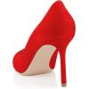 imageFSJ Women Formal Pointed Toe Pumps High Heel Sexy Stilettos Slip On Office Cute Evening Dress Shoes Size 415 USRedsuede