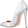 imageFSJ Women Formal Pointed Toe Pumps High Heel Sexy Stilettos Slip On Office Cute Evening Dress Shoes Size 415 USSilver