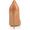 imageFSJ Women Formal Pointed Toe Pumps High Heel Sexy Stilettos Slip On Office Cute Evening Dress Shoes Size 415 USTan Leather