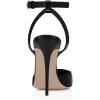 imageFSJ Women Pencil High Heel Spikes Studded Sandal Slip On DOrsay Evening Pump Ankle Strap Clear Ballroom Dance Shoe Size 415 USBlack