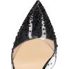 imageFSJ Women Pencil High Heel Spikes Studded Sandal Slip On DOrsay Evening Pump Ankle Strap Clear Ballroom Dance Shoe Size 415 USBlack12cm