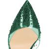 imageFSJ Women Pencil High Heel Spikes Studded Sandal Slip On DOrsay Evening Pump Ankle Strap Clear Ballroom Dance Shoe Size 415 USForest Green