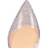 imageFSJ Women Pencil High Heel Spikes Studded Sandal Slip On DOrsay Evening Pump Ankle Strap Clear Ballroom Dance Shoe Size 415 USGlitter