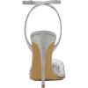 imageFSJ Women Pencil High Heel Spikes Studded Sandal Slip On DOrsay Evening Pump Ankle Strap Clear Ballroom Dance Shoe Size 415 USGlitter12cm