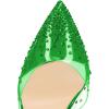 imageFSJ Women Pencil High Heel Spikes Studded Sandal Slip On DOrsay Evening Pump Ankle Strap Clear Ballroom Dance Shoe Size 415 USGreen