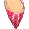 imageFSJ Women Pencil High Heel Spikes Studded Sandal Slip On DOrsay Evening Pump Ankle Strap Clear Ballroom Dance Shoe Size 415 USHot Pink