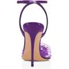 imageFSJ Women Pencil High Heel Spikes Studded Sandal Slip On DOrsay Evening Pump Ankle Strap Clear Ballroom Dance Shoe Size 415 USPurple
