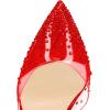 imageFSJ Women Pencil High Heel Spikes Studded Sandal Slip On DOrsay Evening Pump Ankle Strap Clear Ballroom Dance Shoe Size 415 USRed