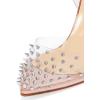 imageFSJ Women Pencil High Heel Spikes Studded Sandal Slip On DOrsay Evening Pump Ankle Strap Clear Ballroom Dance Shoe Size 415 USSalmon
