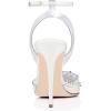 imageFSJ Women Pencil High Heel Spikes Studded Sandal Slip On DOrsay Evening Pump Ankle Strap Clear Ballroom Dance Shoe Size 415 USWhiterivets