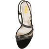 imageFSJ Women Rhinestone Embellished Strappy Heeled Sandal Open Toe Low Block Heels Comfortable Bridal Dress Wedding Shoes Size 415 USBlack