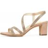 imageFSJ Women Rhinestone Embellished Strappy Heeled Sandal Open Toe Low Block Heels Comfortable Bridal Dress Wedding Shoes Size 415 USNude