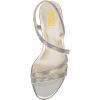 imageFSJ Women Rhinestone Embellished Strappy Heeled Sandal Open Toe Low Block Heels Comfortable Bridal Dress Wedding Shoes Size 415 USSilver