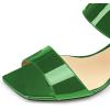imageFSJ Women Rhinestones Studded High Heels Mules Slip On Double Strap Open Toe Sandal Evening Shoe Size 415 USGreen
