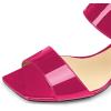 imageFSJ Women Rhinestones Studded High Heels Mules Slip On Double Strap Open Toe Sandal Evening Shoe Size 415 USHot Pink