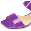imageFSJ Women Rhinestones Studded High Heels Mules Slip On Double Strap Open Toe Sandal Evening Shoe Size 415 USPurple