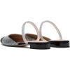 imageFSJ Women Sexy Clear Pointed Toe Crystal Slingback Wedding Chunky Low Heel Slip On Fashion Rhinestone Strap Sandals Dress Party Office Shoes Size 415 USBlack