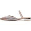 imageFSJ Women Sexy Clear Pointed Toe Crystal Slingback Wedding Chunky Low Heel Slip On Fashion Rhinestone Strap Sandals Dress Party Office Shoes Size 415 USLight Orange