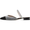 imageFSJ Women Sexy Clear Pointed Toe Crystal Slingback Wedding Chunky Low Heel Slip On Fashion Rhinestone Strap Sandals Dress Party Office Shoes Size 415 USBlack