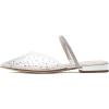 imageFSJ Women Sexy Clear Pointed Toe Crystal Slingback Wedding Chunky Low Heel Slip On Fashion Rhinestone Strap Sandals Dress Party Office Shoes Size 415 USSilver