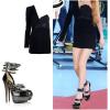 imageFSJ Women Sexy Studded Rivets Glossy Peep Toe Platform Sandals Stiletto Ultra High Heel Ankle Strap Party Prom Evening Dress Ladies Shoes Size 415 USBlack