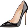 imageFSJ Women Formal Pointed Toe Pumps High Heel Sexy Stilettos Slip On Office Cute Evening Dress Shoes Size 415 USBlack