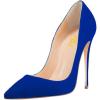 imageFSJ Women Formal Pointed Toe Pumps High Heel Sexy Stilettos Slip On Office Cute Evening Dress Shoes Size 415 USBluesuede