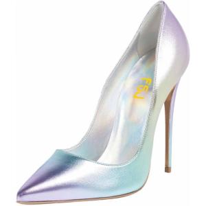 imageFSJ Women Formal Pointed Toe Pumps High Heel Sexy Stilettos Slip On Office Cute Evening Dress Shoes Size 415 USColorful