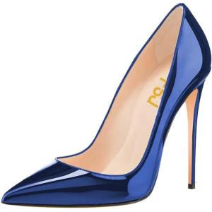 imageFSJ Women Formal Pointed Toe Pumps High Heel Sexy Stilettos Slip On Office Cute Evening Dress Shoes Size 415 USRoyalblue