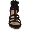 imageFSJ Women Chunky Mid High Heel Sandals Open Toe TStrap Pumps Cutout Dress Party Prom Office Strappy Shoes Elastic Back Zipper Size 415 USBlack