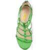 imageFSJ Women Chunky Mid High Heel Sandals Open Toe TStrap Pumps Cutout Dress Party Prom Office Strappy Shoes Elastic Back Zipper Size 415 USEmerald
