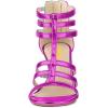 imageFSJ Women Chunky Mid High Heel Sandals Open Toe TStrap Pumps Cutout Dress Party Prom Office Strappy Shoes Elastic Back Zipper Size 415 USFuchsia